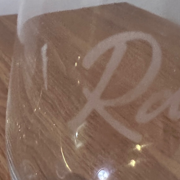 “Rachel” Etched Wine Glass - Minor Flaw - New and Unused - Picture 2 of 2